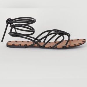 H & M Sandals faux leather.  Size 9.5.  New without tag.